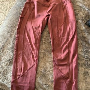 Lulu lemon maroon hairy waisted work out leggings
